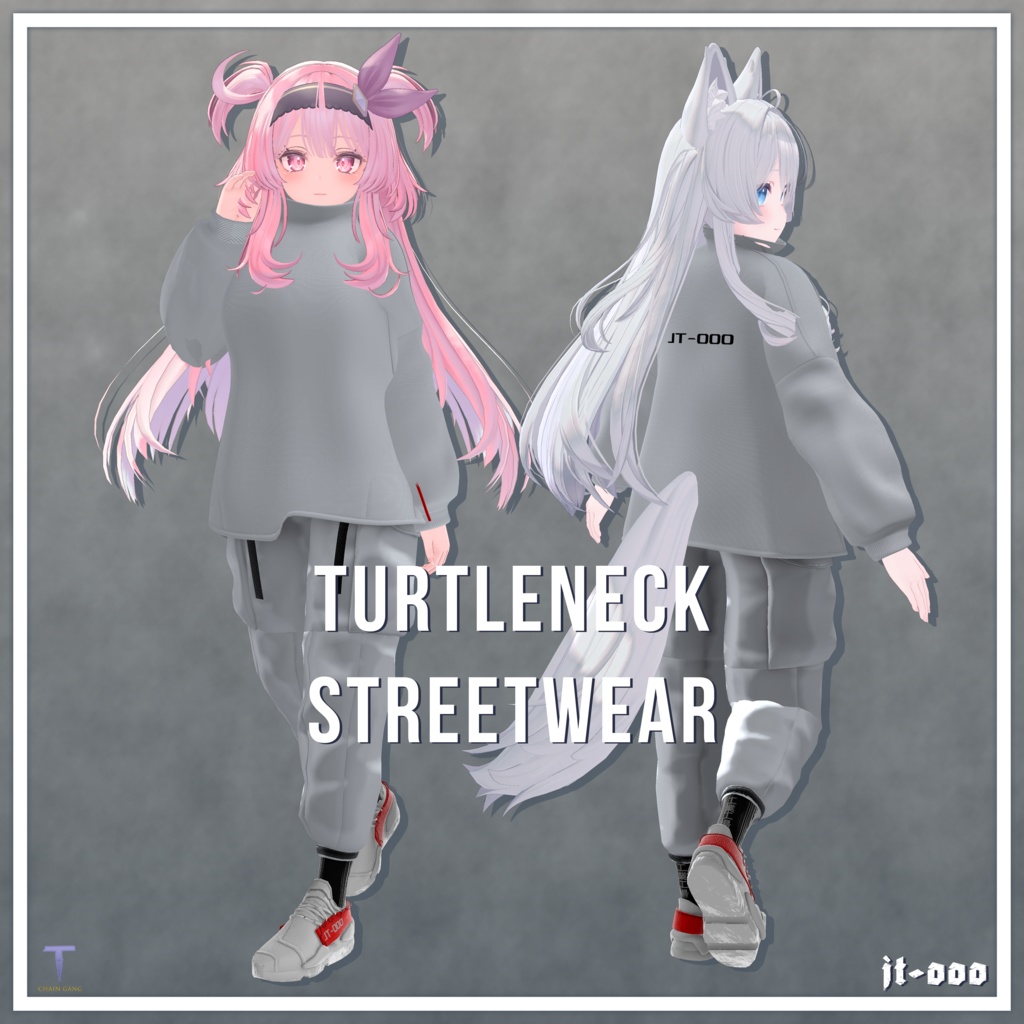 『6アバター対応』【 タートルネック ストリートウェア】 TurtleNeck Streetwear