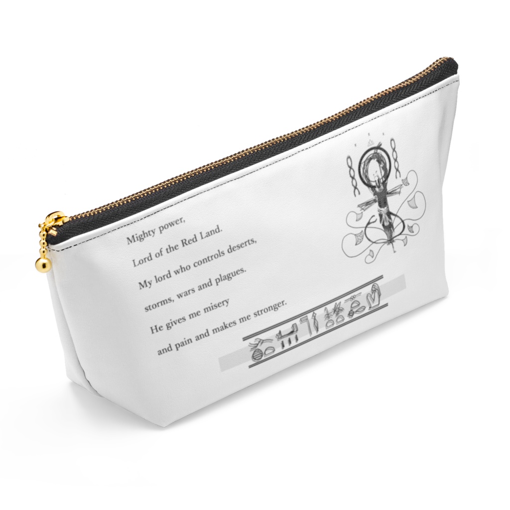 古代エジプト/セト神/ポーチ(白)