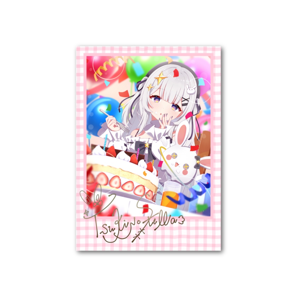 ♦ 限定販売 ♦ 月乃すてら 誕生日記念グッズ フォト風カード