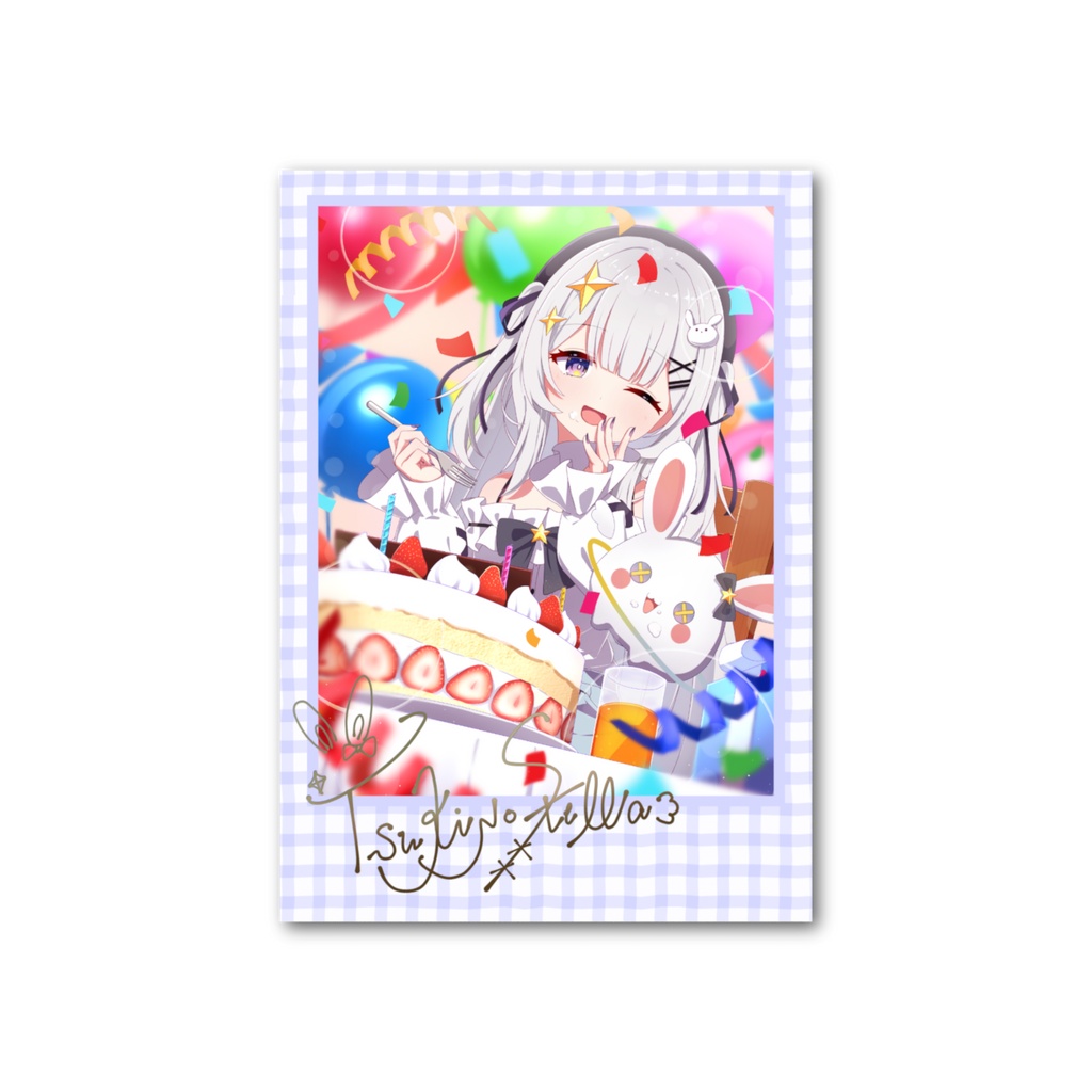 ♦ 限定販売 ♦ 月乃すてら 誕生日記念グッズ フォト風カード