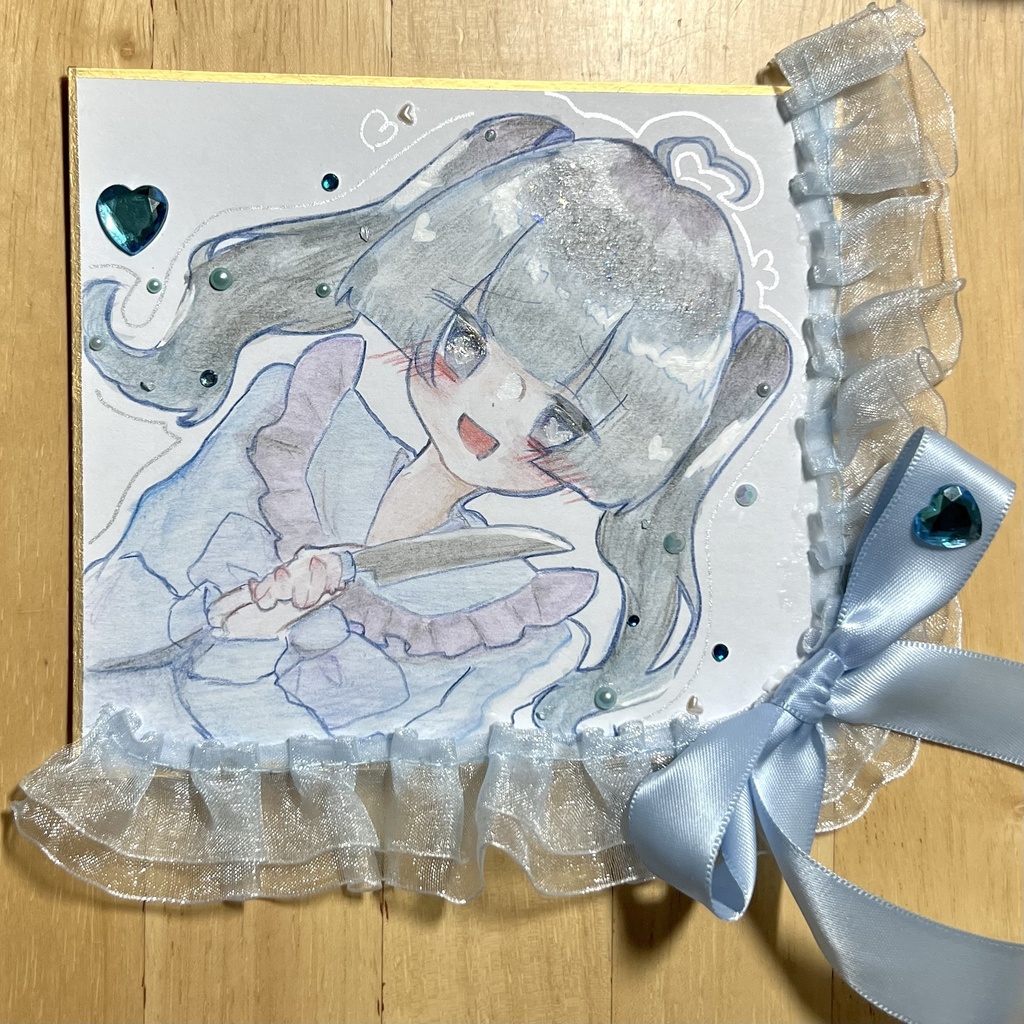手描きデコ色紙