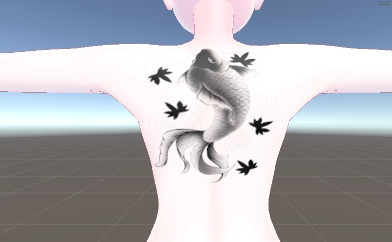 鯉の入れ墨【7アバター対応】