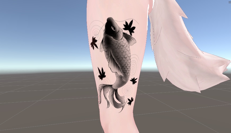 鯉の入れ墨【7アバター対応】