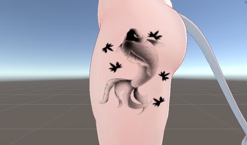 鯉の入れ墨【7アバター対応】