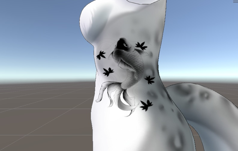 鯉の入れ墨【7アバター対応】