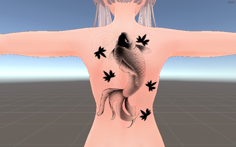 鯉の入れ墨【7アバター対応】