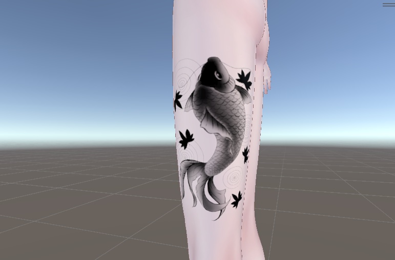 鯉の入れ墨【7アバター対応】