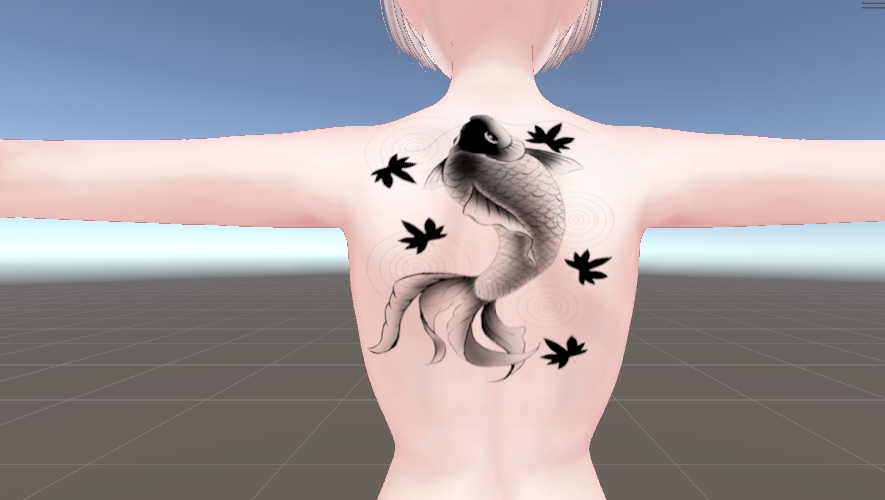 鯉の入れ墨【7アバター対応】