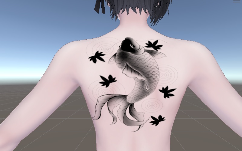 鯉の入れ墨【7アバター対応】