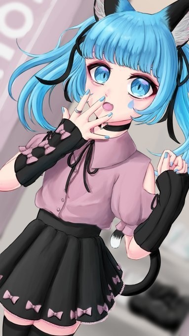 アクリルキーホルダー🩵