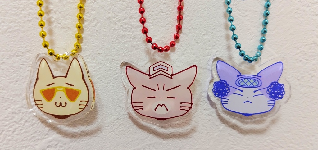 にゃん三大将アクキー(ボルサリーノ)