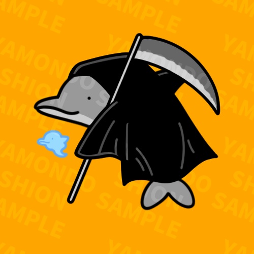 【無料】ハロウィン・ドルフィンアイコン🎃🐬
