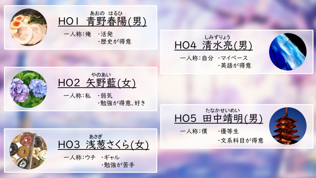 ストーリープレイング『春にみつけた空の色』