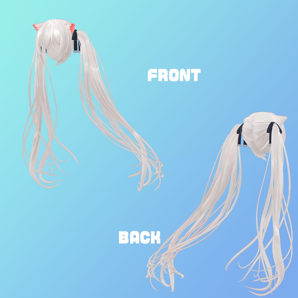 クラシックロングツインテ【量産型のらきゃっと ぷらす向け髪型】