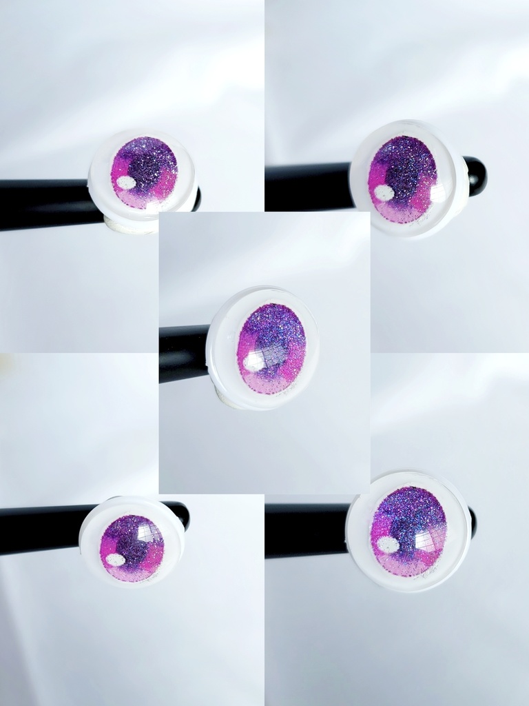 [匿名配送]④キラキラ汎用決戦アイ(22mm･20mm相当カボションアイ追視効果有)