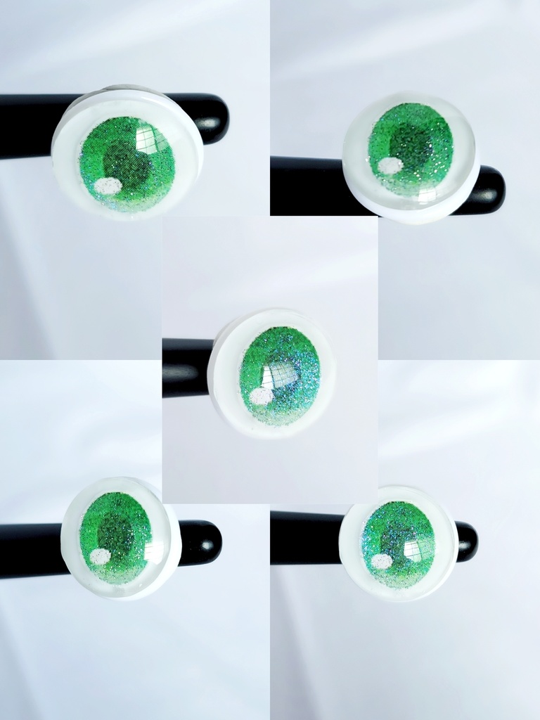[匿名配送]④キラキラ汎用決戦アイ(22mm･20mm相当カボションアイ追視効果有)