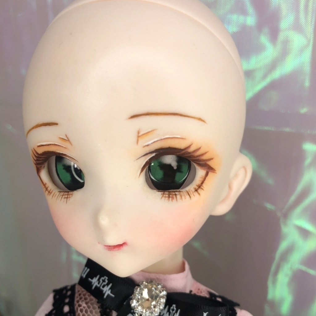 DDH-10 カスタムヘッド+カボションアイ【セミホワイト】