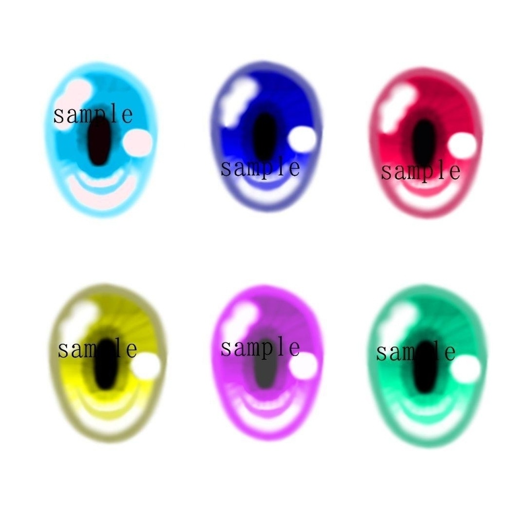 ①晴れのち曇りアイ(22mm・20mm相当カボションアイ追視効果あり