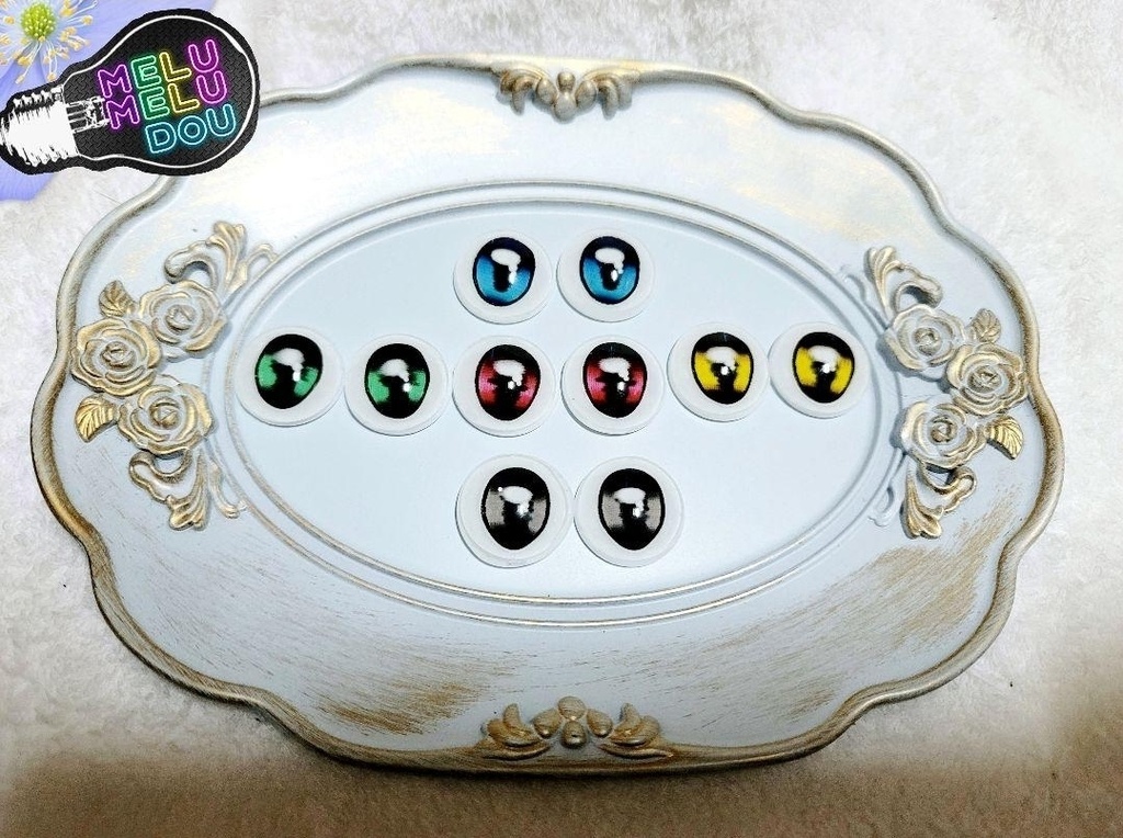 ⑥夢と希望の光★うるアイ(22mm・20mm相当カボションアイ追視効果有)