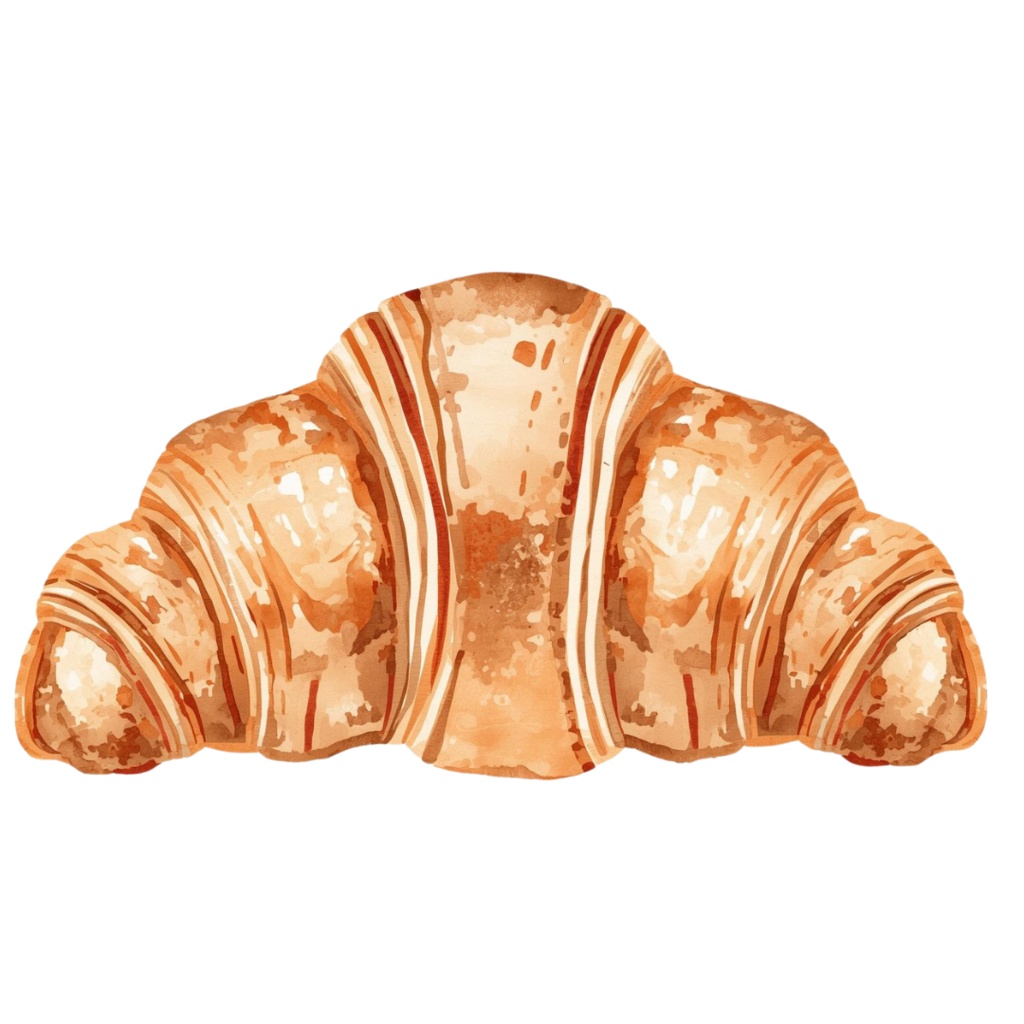 アンティークリアル水彩風 ベーカリー・カフェ クリップアート25点セット(PNG)