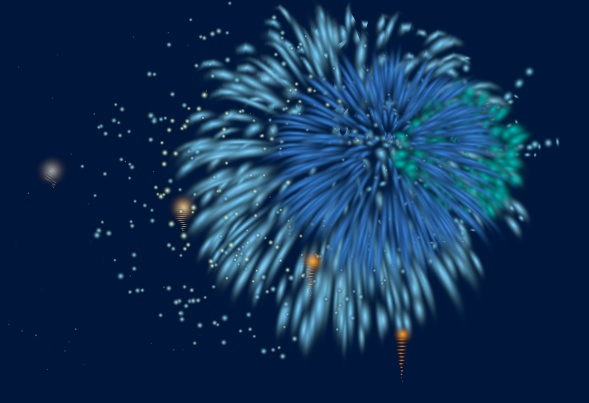 花火5種_オレンジ、青【URP版】