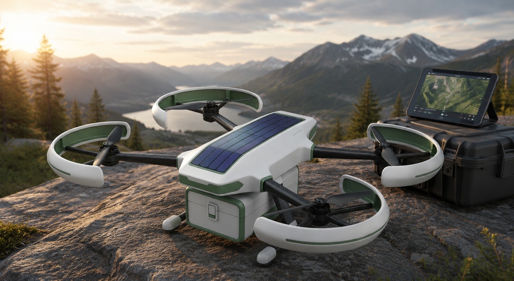 ソーラーパネル配送ドローン - Solar Eco Delivery Drone