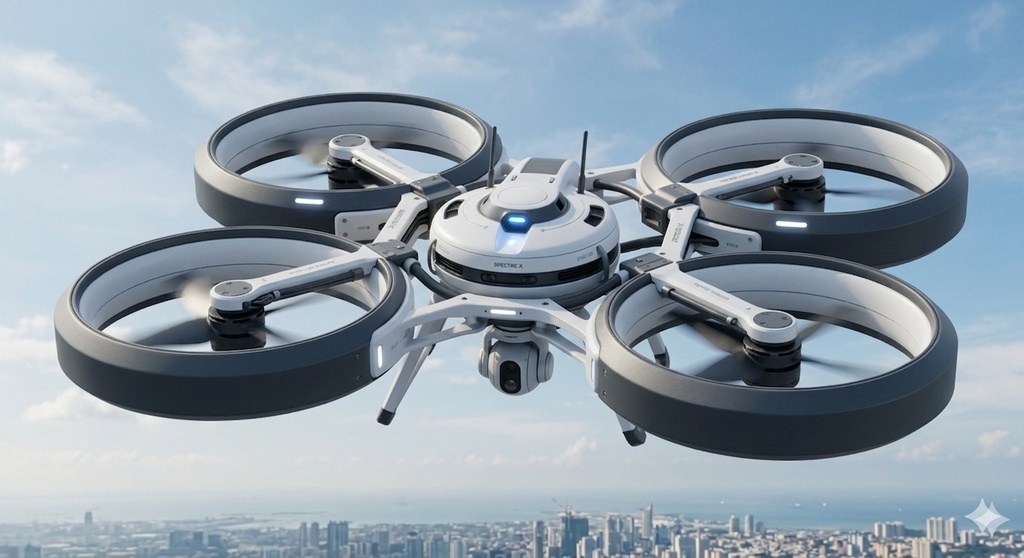 RING GUARD DRONE – 全方位保護リング型 近未来ドローン