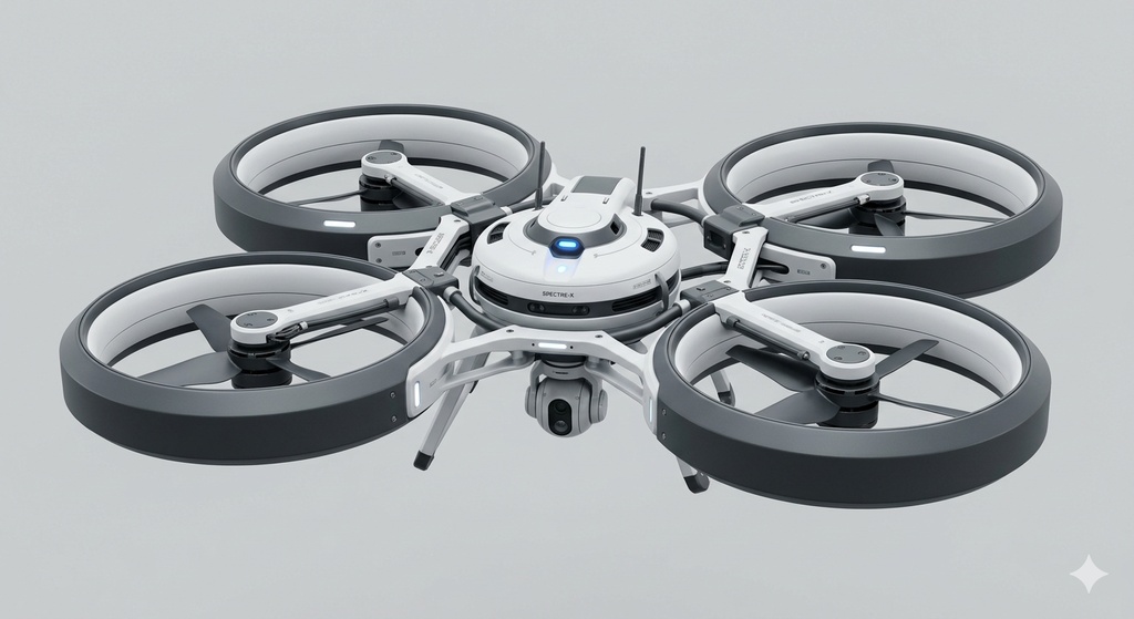 RING GUARD DRONE – 全方位保護リング型 近未来ドローン