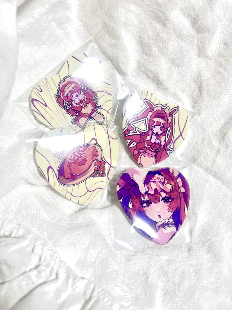 ♡ハート型缶バッジセット♡