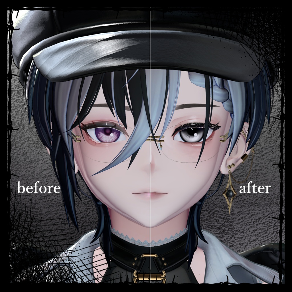 【ツベロス/Tubeross】Crystal Lost - Makeup & Eye & body texture【褐色2種/ほくろ】