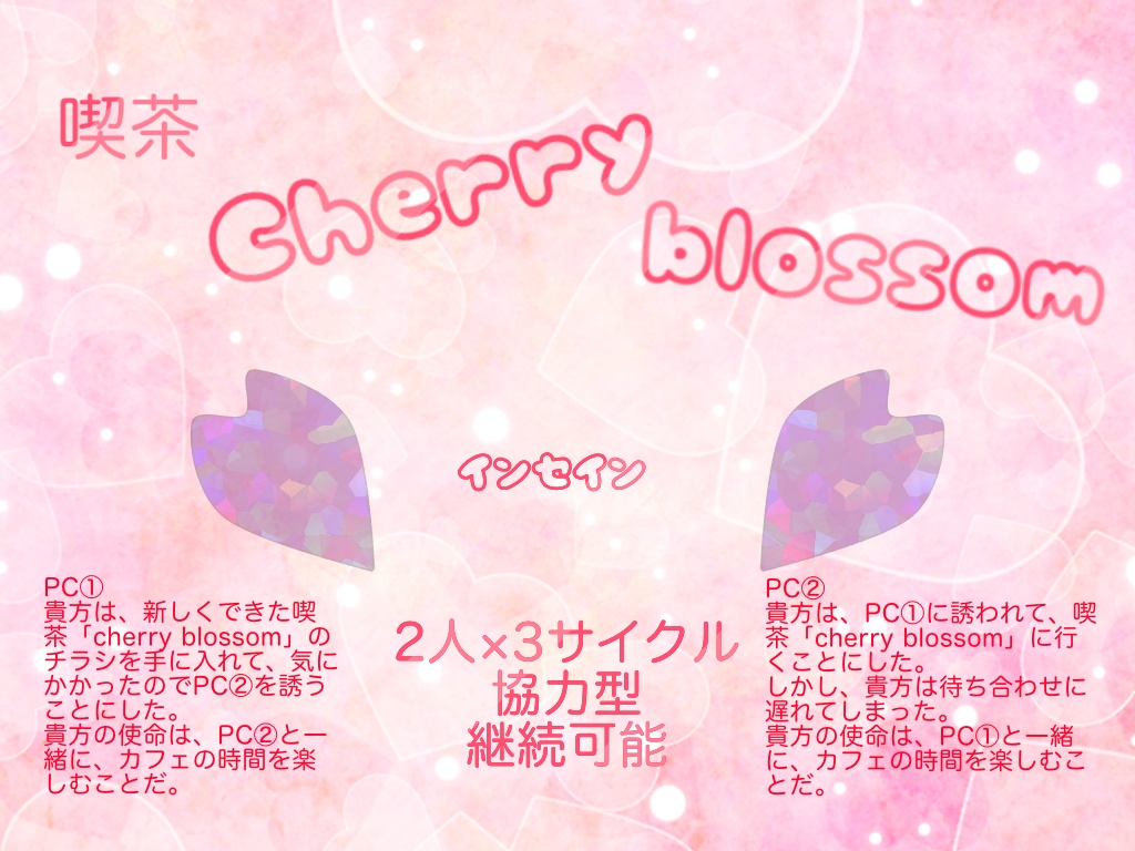 【インセインシナリオ(シナリオは無料)】喫茶「cherryblossom」