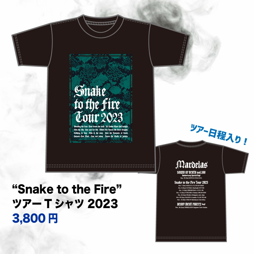 "Snake to the Fire" ツアー Tシャツ 2023 (グリーン) Lサイズ