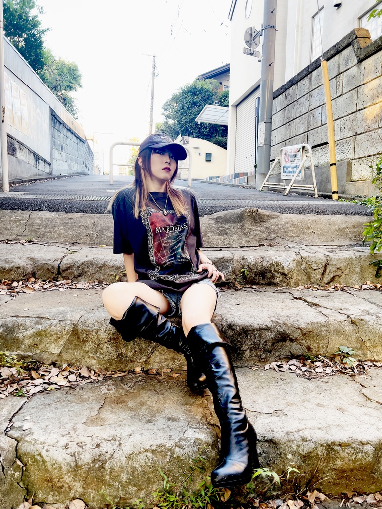 【SALE】RE-IGNITE T-shirt (スミ / オートミール)