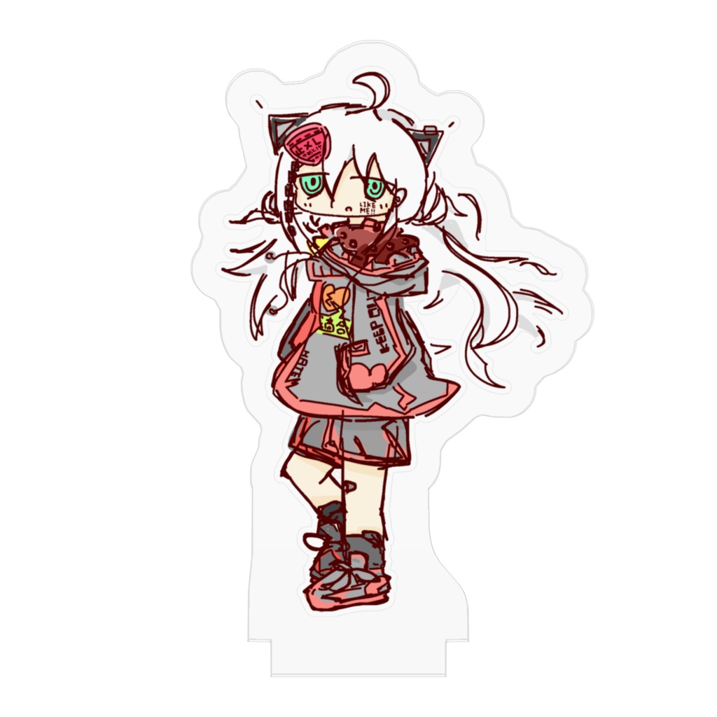 人間なんてちゃんアクリルフィギュア。