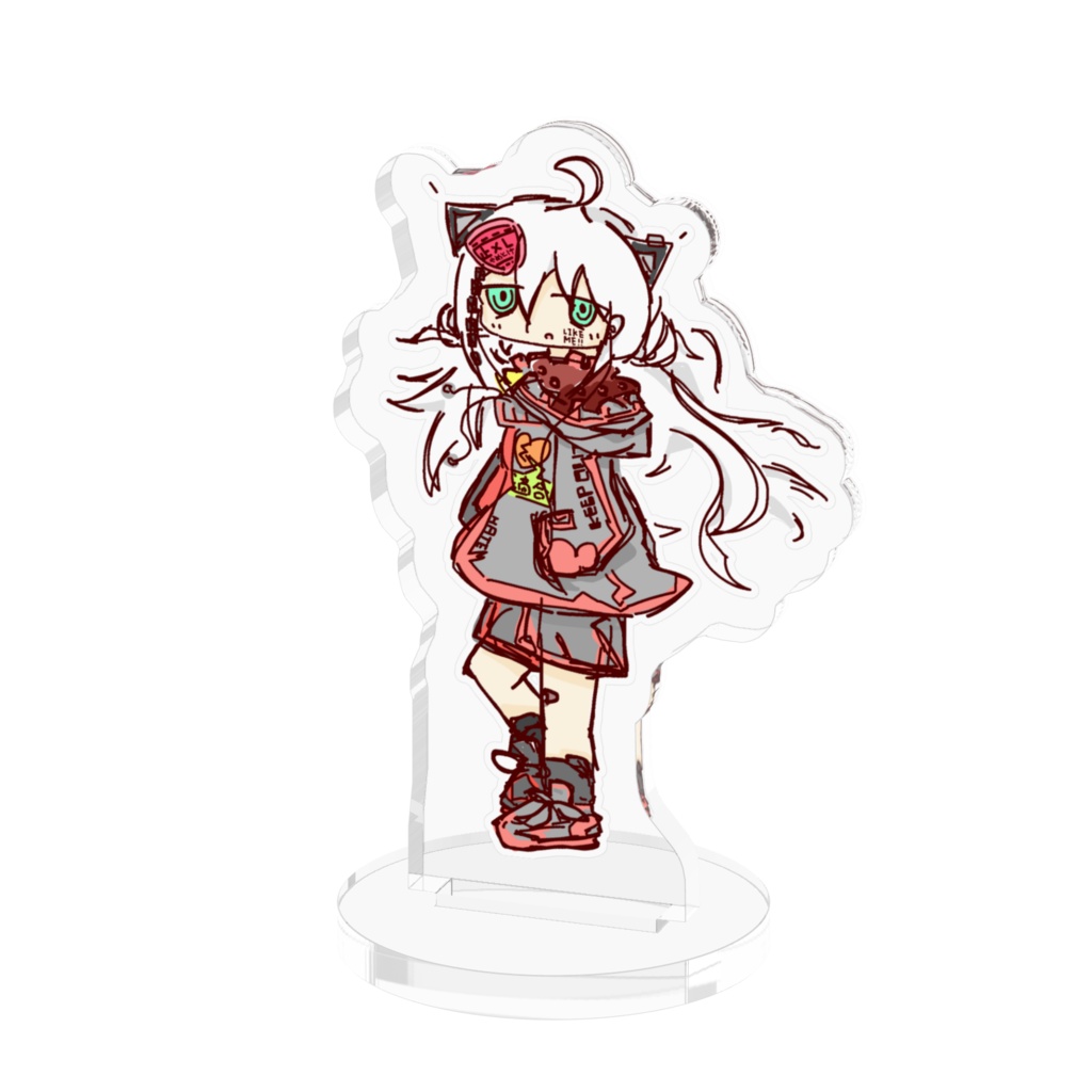 人間なんてちゃんアクリルフィギュア。