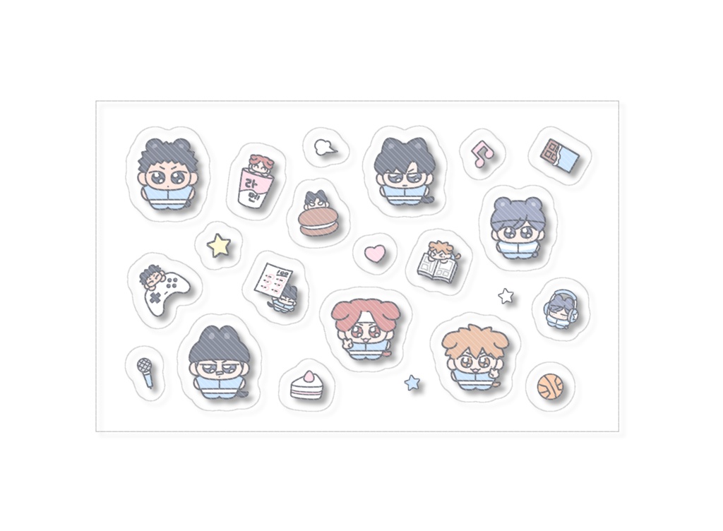 애니멀 지상 클리어 스티커