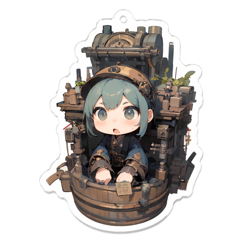 スチームパンクサムライガールchibi 2 (コーティング)