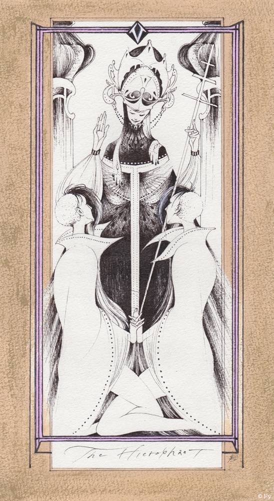 【原画作品】Graceful Tarot 5.教皇(The Hierophant)