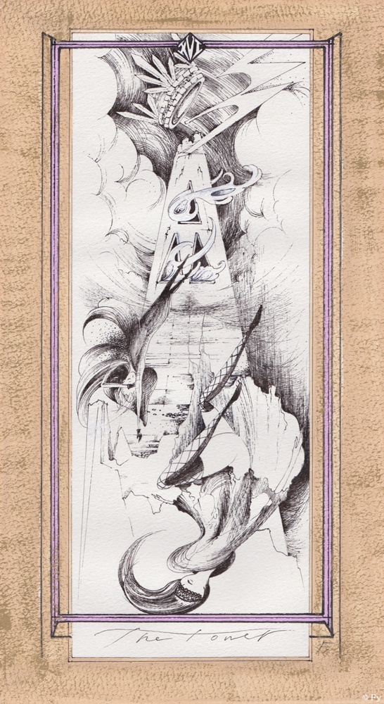 【原画作品】Graceful Tarot 16.塔(The Tower)