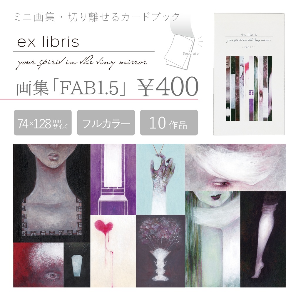 ミニ画集・切り離せるカードブック　 FAB1.5「ex libris - your spirit in the tiny mirror」