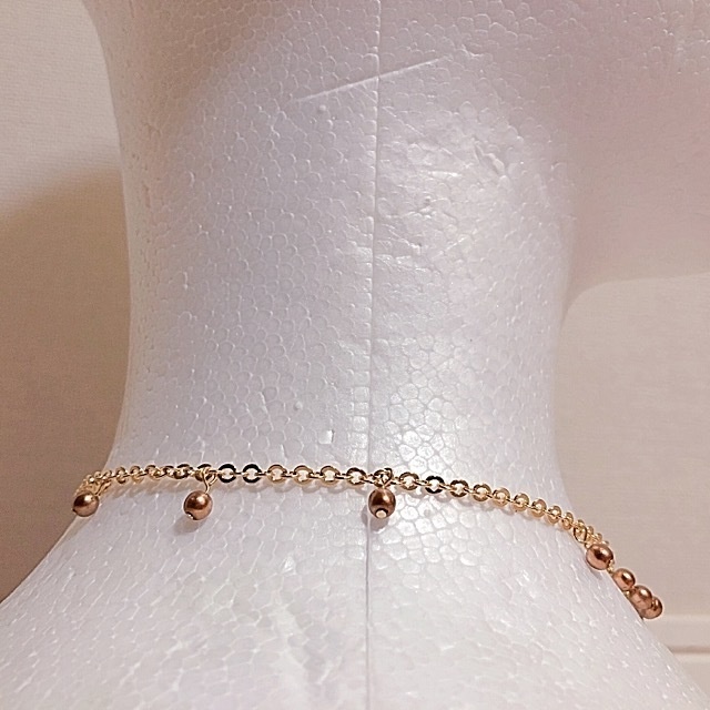 チョーカー ブラウンパール ゴールド スカラップ ハンドメイド