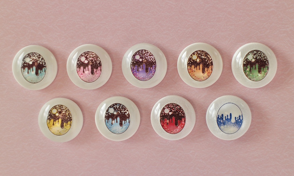 【20mm相当 レジンアイ】メルティチョコ 全9色