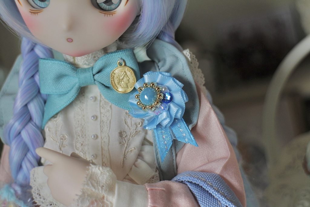 10cm〜ぬい・ドール用ロゼットブローチ