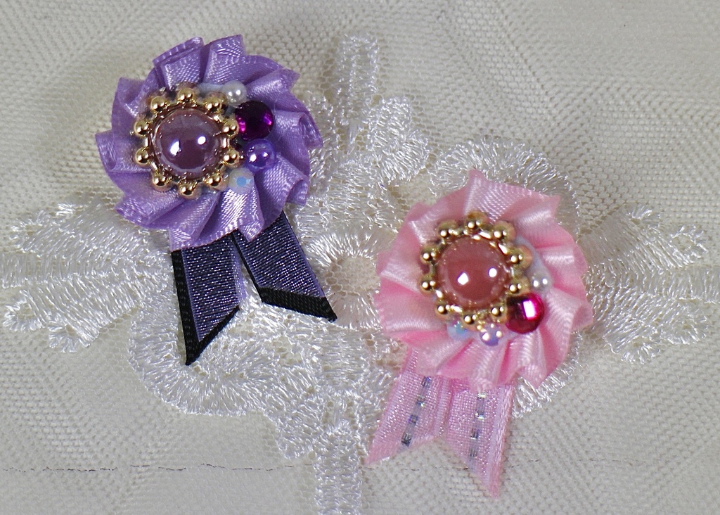 10cm〜ぬい・ドール用ロゼットブローチ