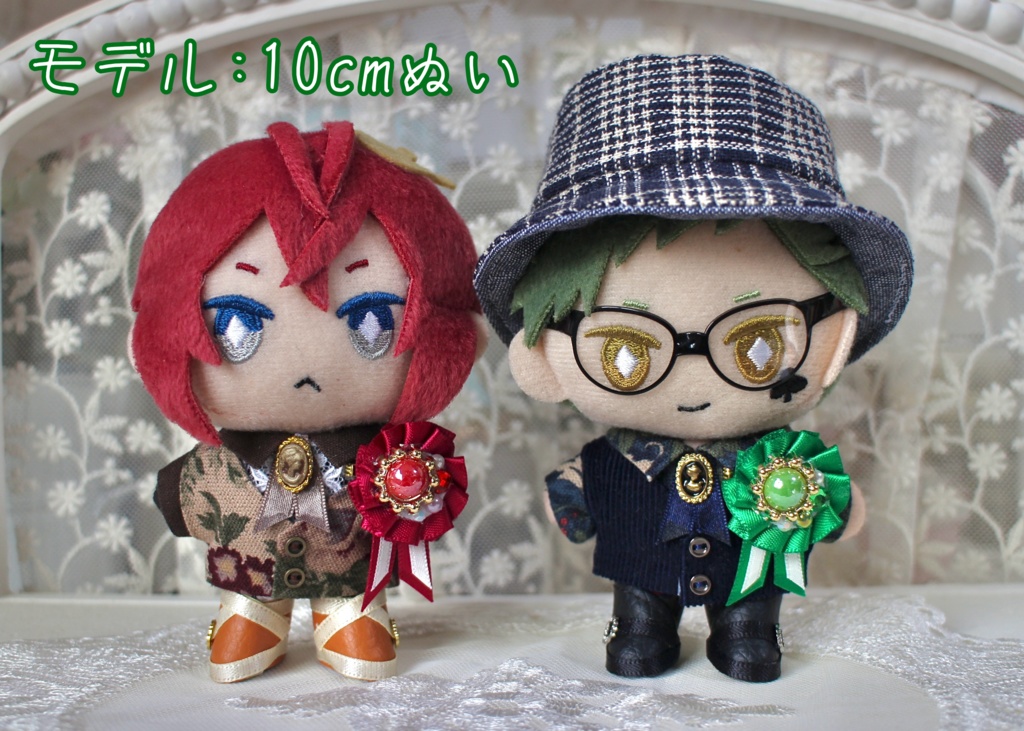 10cm〜ぬい・ドール用ロゼットブローチ