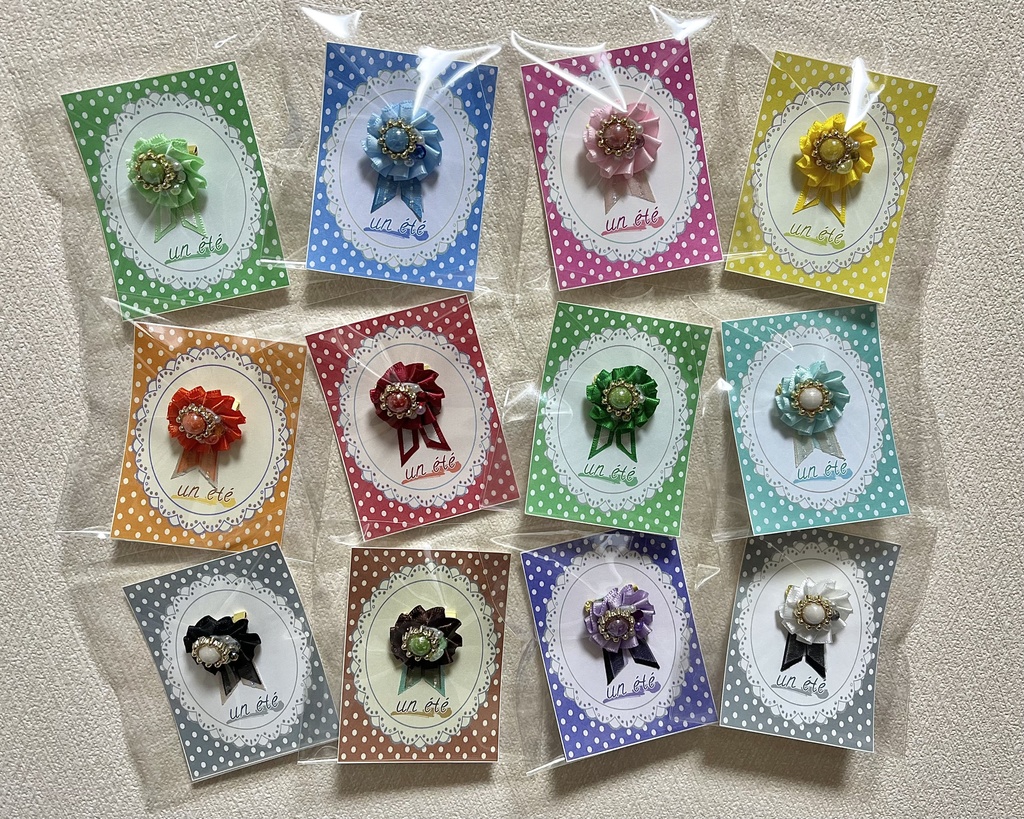 10cm〜ぬい・ドール用ロゼットブローチ