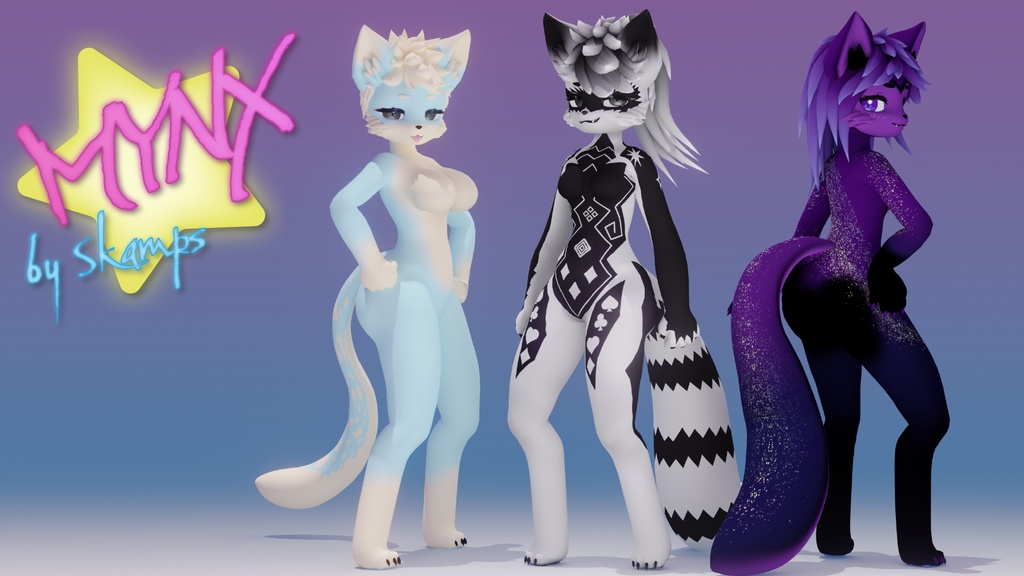 Mynx - VRChat 3.0 Avatar「ミンクス」VRCHAT3Dモデル