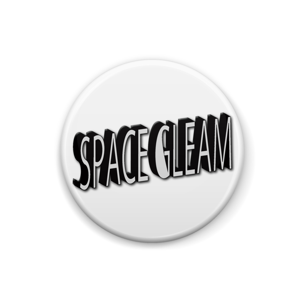 SPACE GLEAM 3Dロゴ缶バッジ