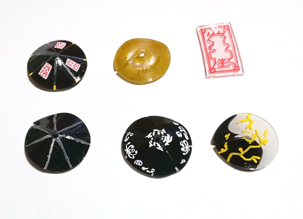 白黒無常  立体傘イヤリング・ピアス