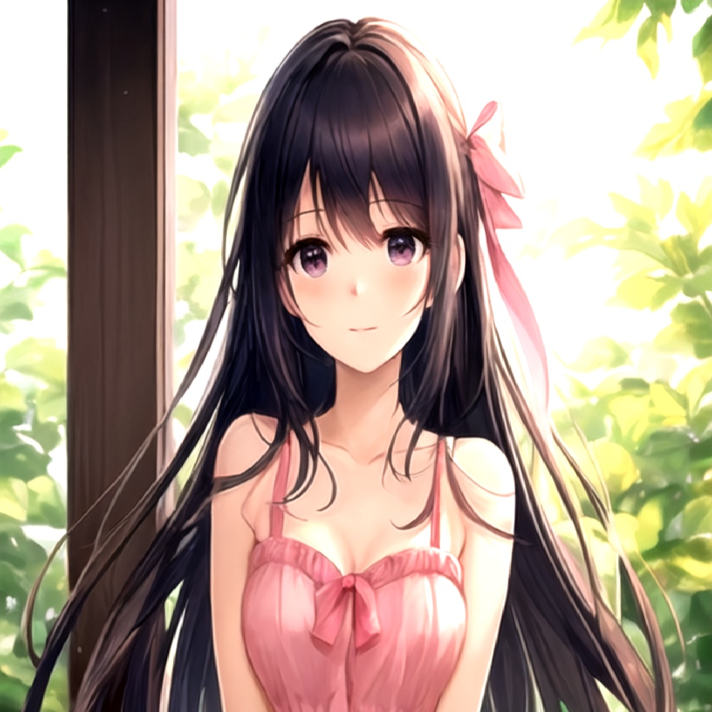 きらめく初夏、ピンクのワンピース（単体）